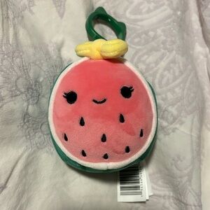 NWT Squishmallows Cute Watermelon Plush Keychain
